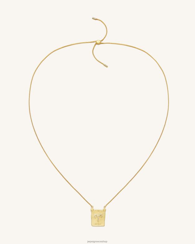 κολιέ JW PEI L4XRH402 Επίχρυσο 18 καρατίων κολιέ με ζωδιακό σχήμα