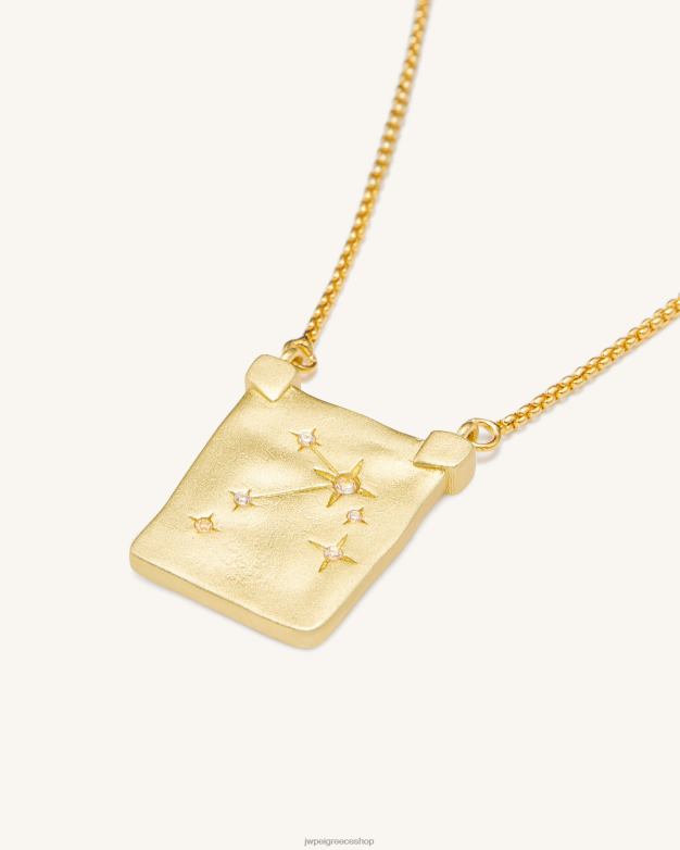 κολιέ JW PEI L4XRH402 Επίχρυσο 18 καρατίων κολιέ με ζωδιακό σχήμα