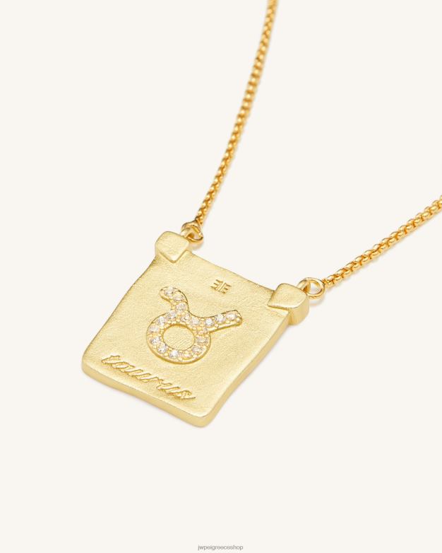 κολιέ JW PEI L4XRH402 Επίχρυσο 18 καρατίων κολιέ με ζωδιακό σχήμα