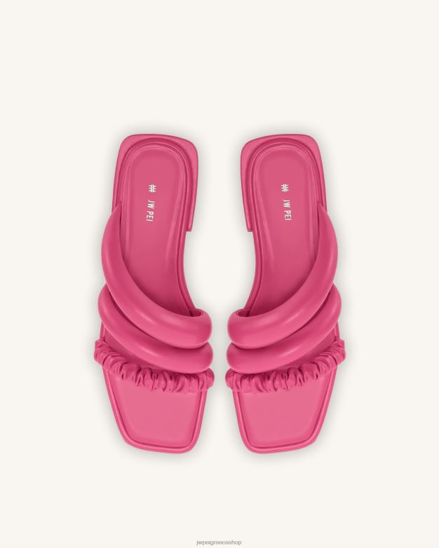 μουλάρι JW PEI L4XRH340 κόκκινο τριαντάφυλλο jada flat mule