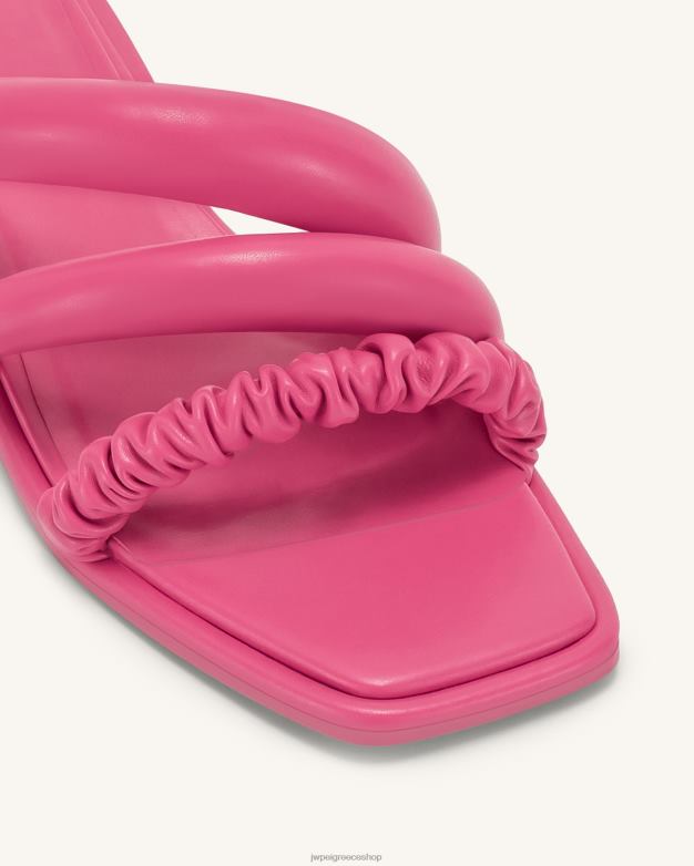 μουλάρι JW PEI L4XRH340 κόκκινο τριαντάφυλλο jada flat mule