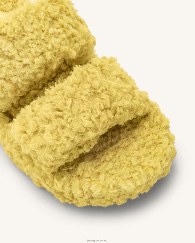 σανδάλι JW PEI L4XRH317 κίτρινος Σανδάλι πλατφόρμα lexi faux fur