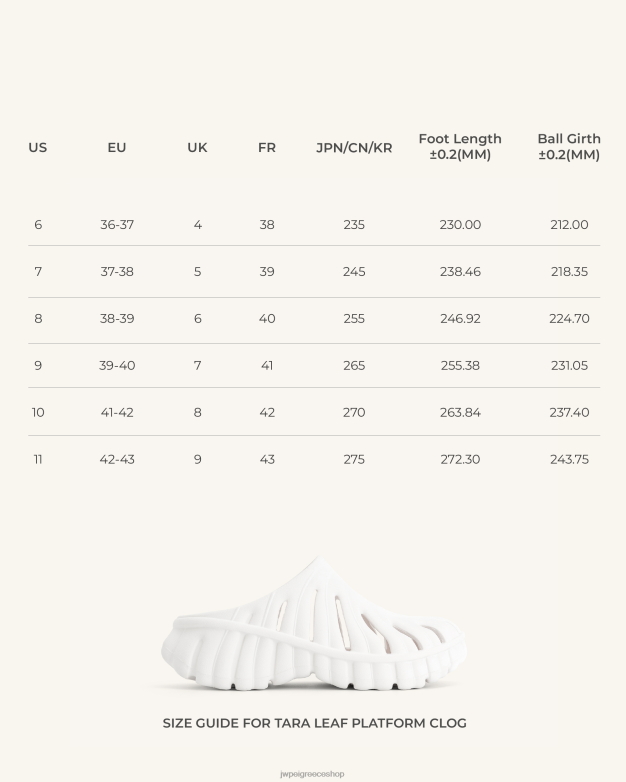 σανδάλι JW PEI L4XRH325 άσπρο τσόκαρα πλατφόρμας φύλλων tara