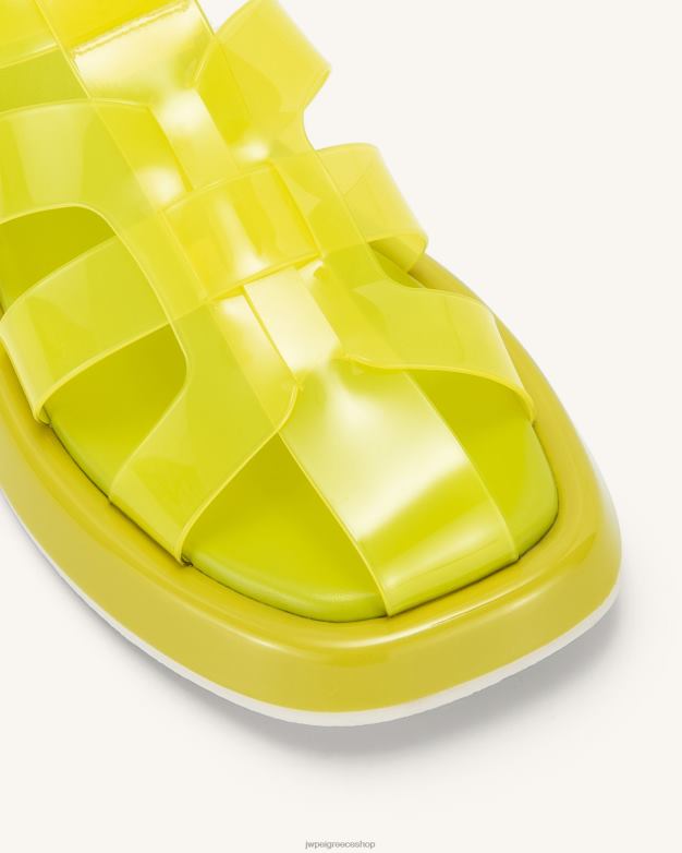 σανδάλι JW PEI L4XRH336 κίτρινος σανδάλι πλατφόρμα piper