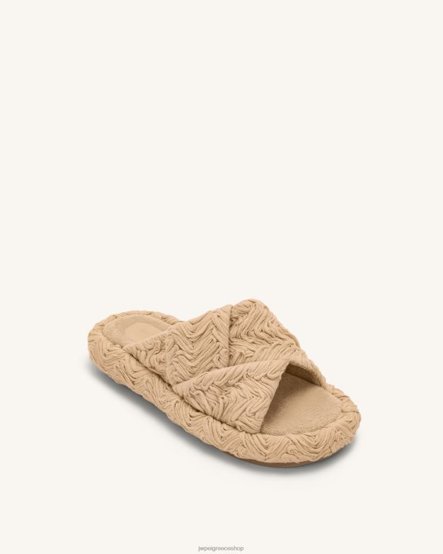 σανδάλι JW PEI L4XRH342 μπεζ σανδάλι πλατφόρμας υφαντό λιλά