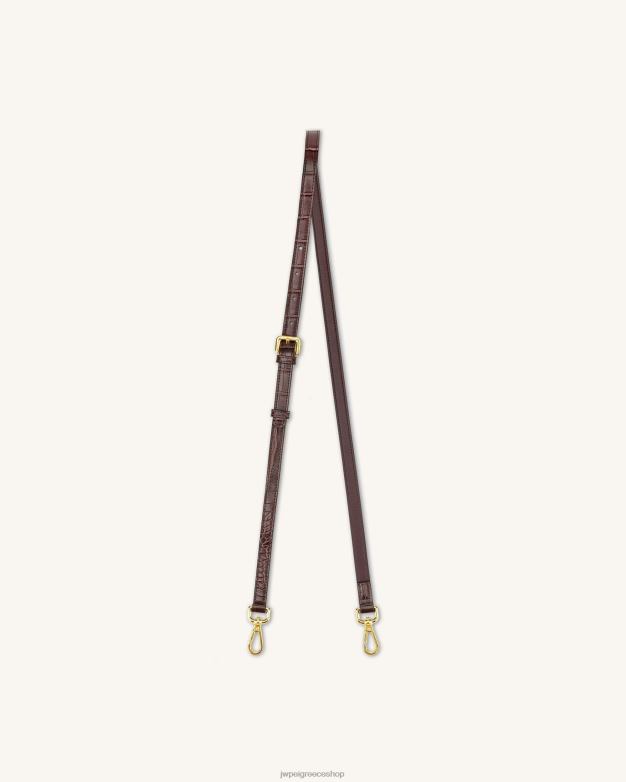 λουρί JW PEI L4XRH249 καφέ κρόκος λουράκι για mini flap