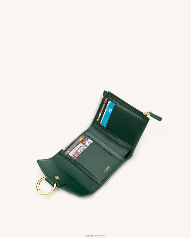 πορτοφόλι JW PEI L4XRH284 σκούρο πράσινο κρόκος πορτοφόλι stella
