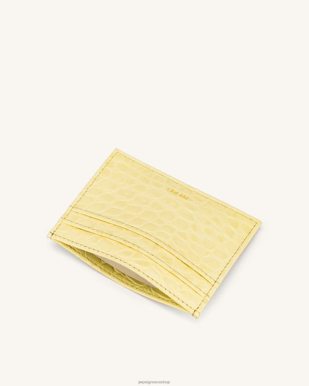 κάτοχος κάρτας JW PEI L4XRH302 ανοιχτό κίτρινο κροκ ο κάτοχος της κάρτας