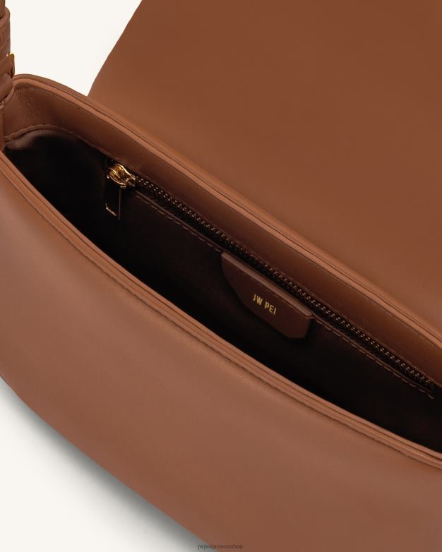 τσάντα χιαστί JW PEI L4XRH19 καφέ τσάντα χιαστί με πτερύγιο