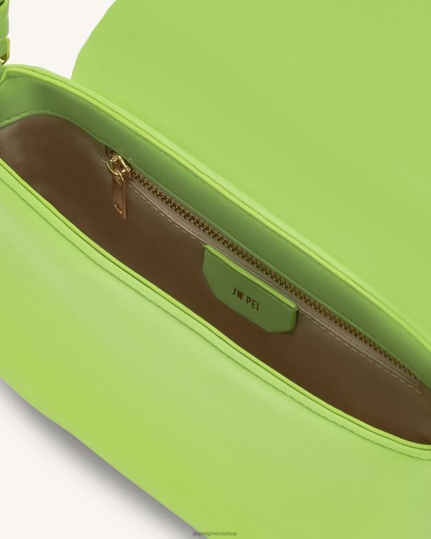 τσάντα χιαστί JW PEI L4XRH20 πράσινο ασβέστη τσάντα χιαστί με πτερύγιο