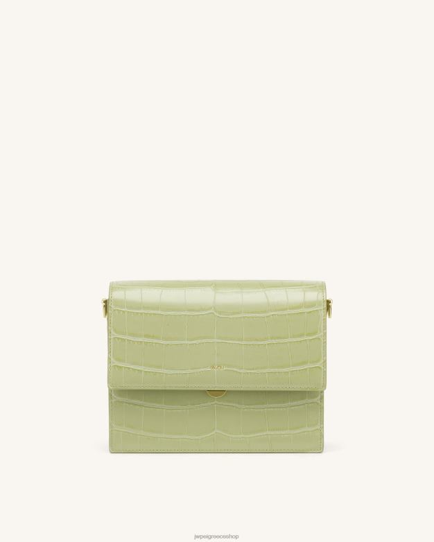 τσάντα χιαστί JW PEI L4XRH22 φασκόμηλο πράσινο κρόκος mini flap χιαστί