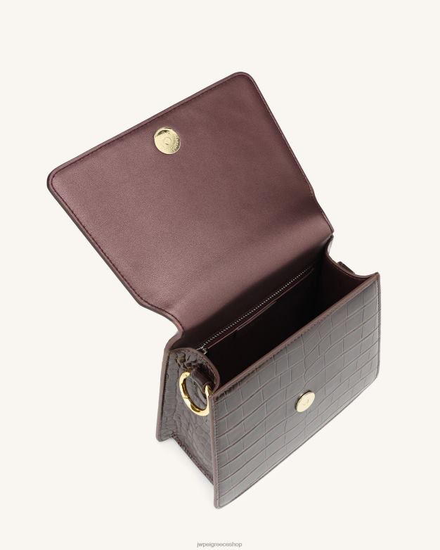 τσάντα χιαστί JW PEI L4XRH32 κροκ νουτέλα χιαστί πάνω λαβή fae