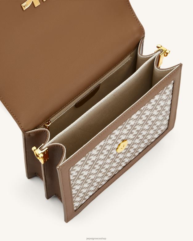 τσάντα χιαστί JW PEI L4XRH34 καφέ fei mini flap χιαστί