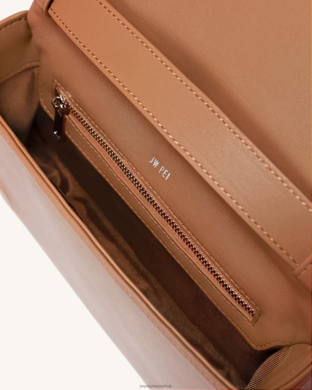 τσάντα χιαστί JW PEI L4XRH39 λευκό & μαύρισμα τσάντα λαβύρινθο