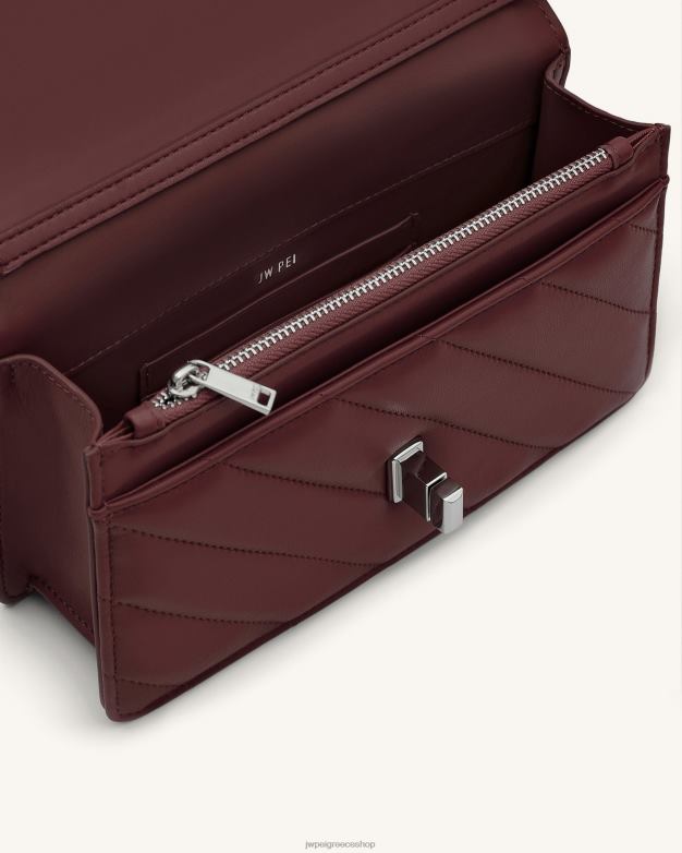 τσάντα χιαστί JW PEI L4XRH45 κόκκινο του αίματος τσάντα χιαστί με αλυσίδα lottie