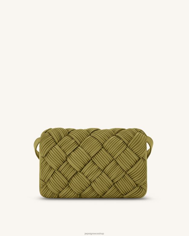 τσάντα χιαστί JW PEI L4XRH48 κεχριμπαρένιο πράσινο λαβύρινθο χιαστί τσάντα