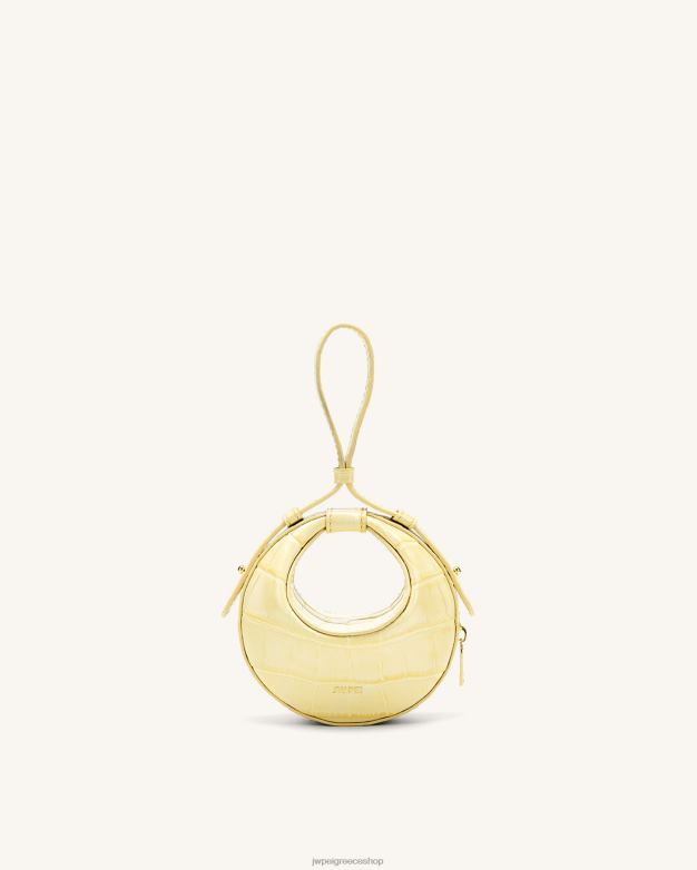 τσάντα λαβής JW PEI L4XRH177 ανοιχτό κίτρινο κροκ σούπερ μίνι τσάντα rantan
