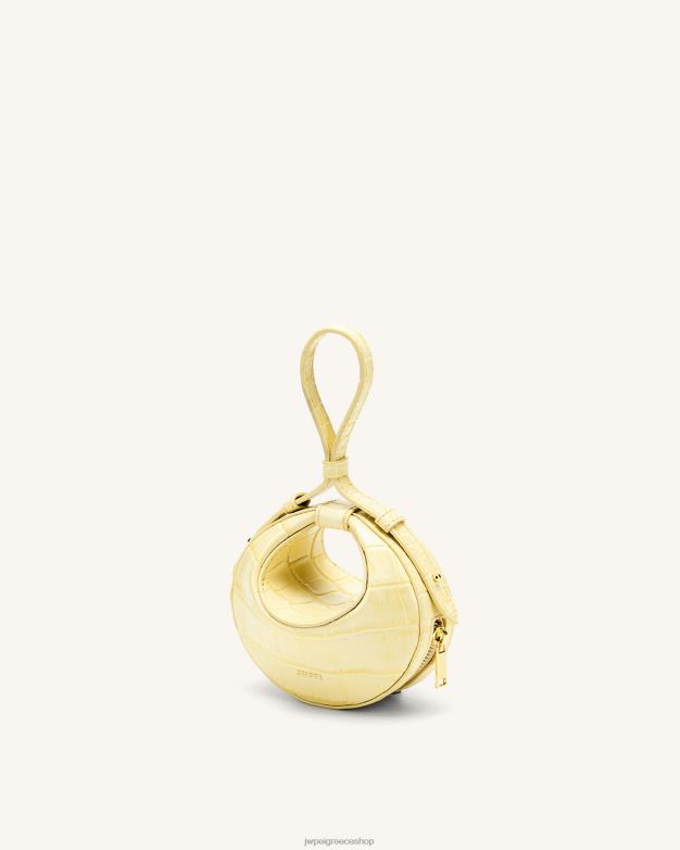 τσάντα λαβής JW PEI L4XRH177 ανοιχτό κίτρινο κροκ σούπερ μίνι τσάντα rantan