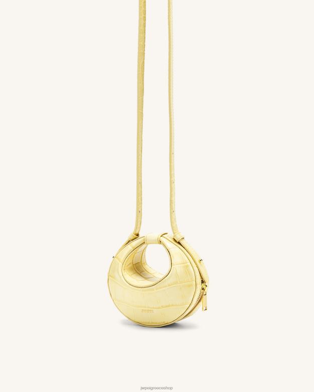 τσάντα λαβής JW PEI L4XRH177 ανοιχτό κίτρινο κροκ σούπερ μίνι τσάντα rantan