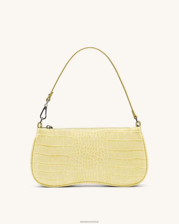 τσάντα ώμου JW PEI L4XRH103 ανοιχτό κίτρινο κροκ τσάντα ώμου eva