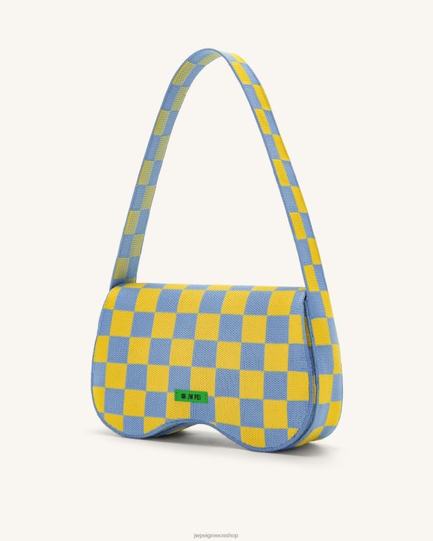 τσάντα ώμου JW PEI L4XRH113 πάγος & κίτρινο πλεκτή τσάντα ώμου becci