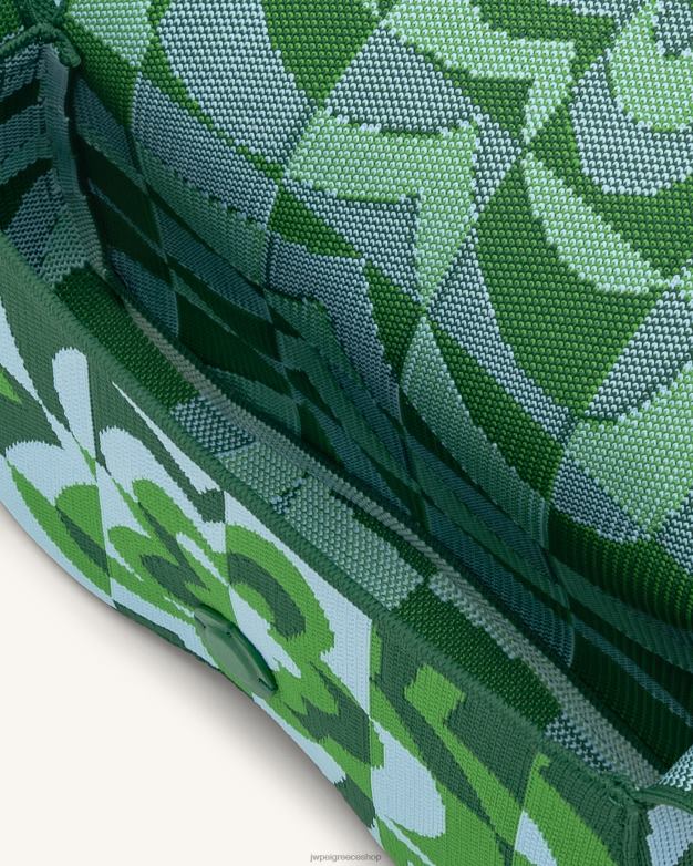 τσάντα ώμου JW PEI L4XRH114 σκούρο πράσινο & πράσινο & πάγος πλεκτή τσάντα ώμου becci