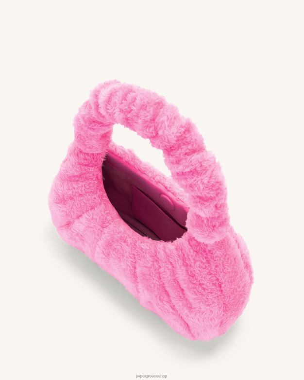 τσάντα ώμου JW PEI L4XRH125 ροζ τσάντα hobo gabbi terry ruched