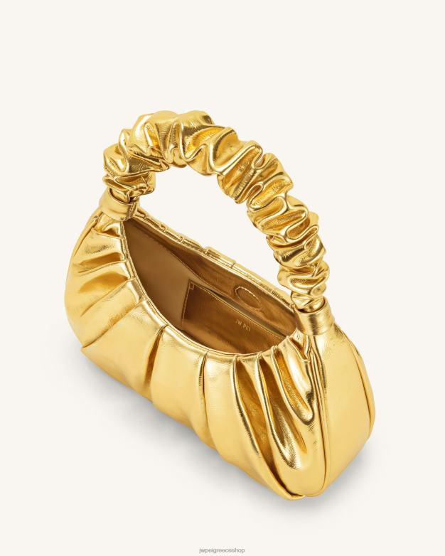 τσάντα ώμου JW PEI L4XRH145 χρυσός gabbi μεταλλική τσάντα hobo