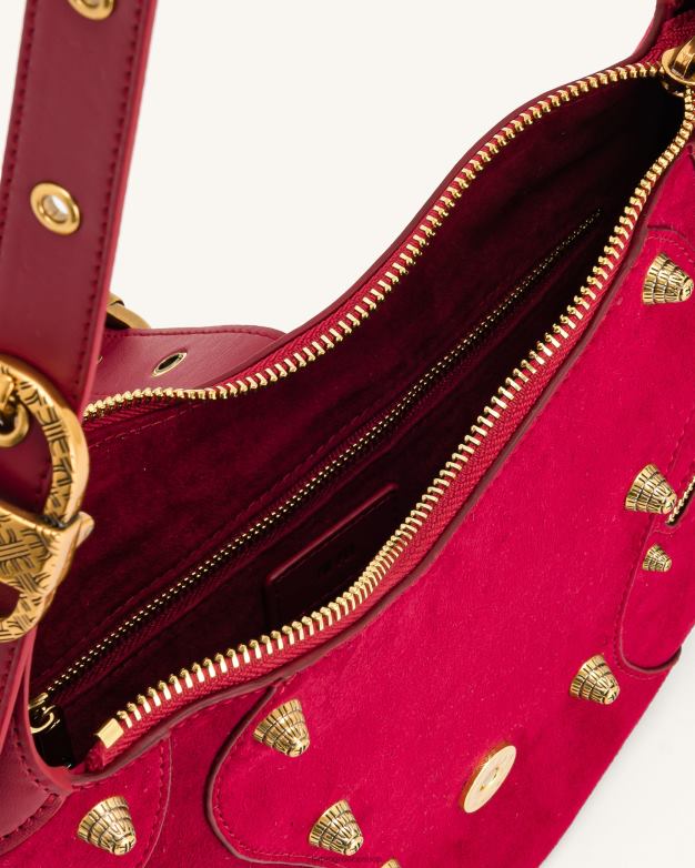 τσάντα ώμου JW PEI L4XRH171 βαθύ ματζέντα τσάντα ώμου tessa suede