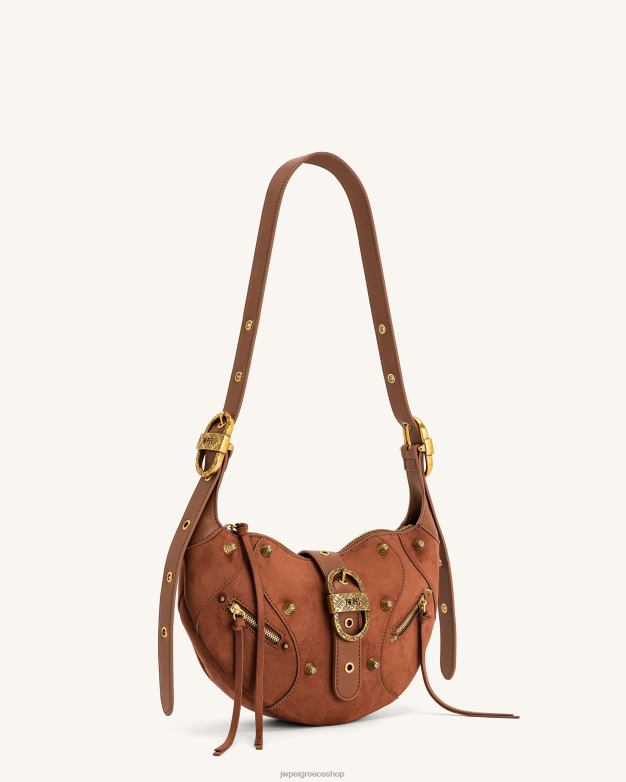 τσάντα ώμου JW PEI L4XRH172 σκούρο καφέ σημύδα τσάντα ώμου tessa suede