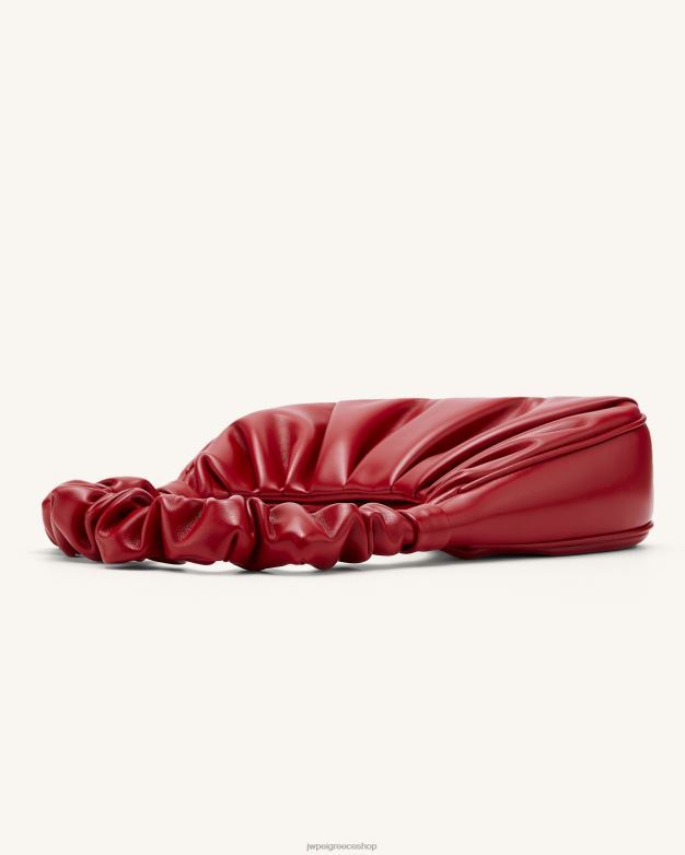 τσάντα ώμου JW PEI L4XRH84 κοκκινοπίπερο τσάντα hobo gabbi ruched