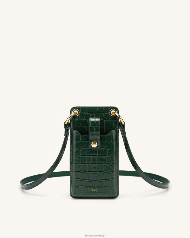 τσάντα τηλεφώνου JW PEI L4XRH188 σκούρο πράσινο κρόκος τσάντα τηλεφώνου quinn