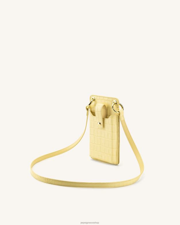 τσάντα τηλεφώνου JW PEI L4XRH213 ανοιχτό κίτρινο κροκ τσάντα τηλεφώνου quinn