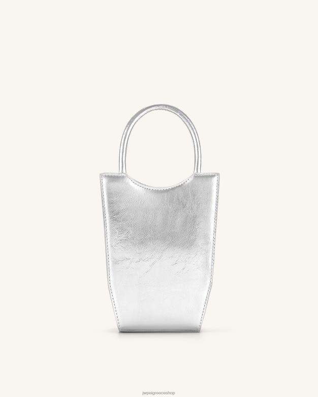 τσάντα τηλεφώνου JW PEI L4XRH237 ασήμι Fei μεταλλική τσάντα τηλεφώνου